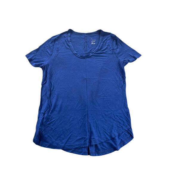 A New Day Blue Short Sleeve Scoop Neck Top T-Shirt Women's Size Small - Picture 2 of 8